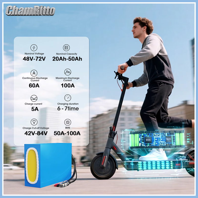 48V 52V 60V 72V 2000W ebike ch - 60V 50Ah Electric Scooter Battery 评论和价格